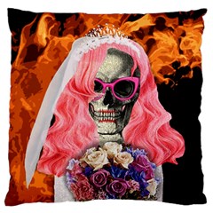 Bride From Hell Large Flano Cushion Case (one Side) by Valentinaart