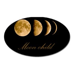 Moon Child Oval Magnet by Valentinaart