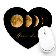 Moon Child Heart Mousepads by Valentinaart