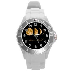 Moon Child Round Plastic Sport Watch (l) by Valentinaart