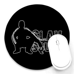 Slav Squat Round Mousepads by Valentinaart