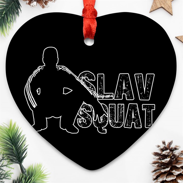 Slav Squat Heart Ornament (Two Sides)