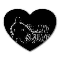 Slav Squat Heart Mousepads by Valentinaart