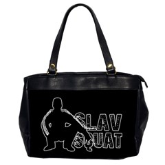 Slav Squat Office Handbags (2 Sides)  by Valentinaart