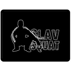 Slav Squat Fleece Blanket (large)  by Valentinaart