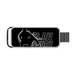 Slav Squat Portable Usb Flash (two Sides) by Valentinaart