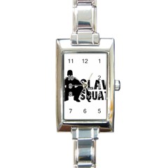 Slav Squat Rectangle Italian Charm Watch by Valentinaart