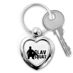 Slav Squat Key Chains (heart)  by Valentinaart