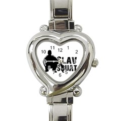 Slav Squat Heart Italian Charm Watch by Valentinaart