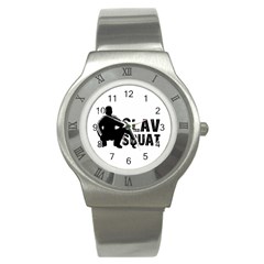 Slav Squat Stainless Steel Watch by Valentinaart