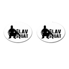 Slav Squat Cufflinks (oval) by Valentinaart