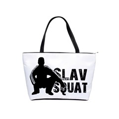 Slav Squat Shoulder Handbags by Valentinaart