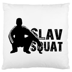 Slav Squat Large Cushion Case (one Side) by Valentinaart