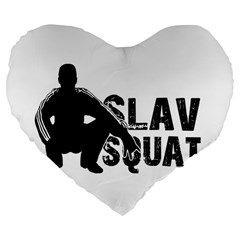 Slav Squat Large 19  Premium Heart Shape Cushions by Valentinaart