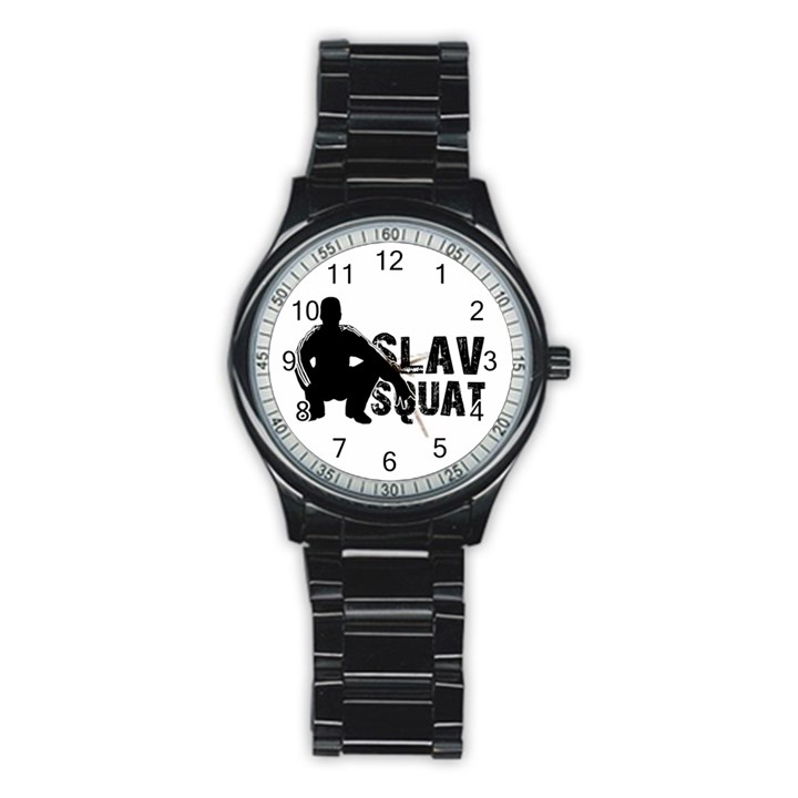 Slav Squat Stainless Steel Round Watch