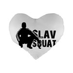 Slav Squat Standard 16  Premium Flano Heart Shape Cushions Back