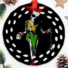 Joker  Round Filigree Ornament (two Sides)