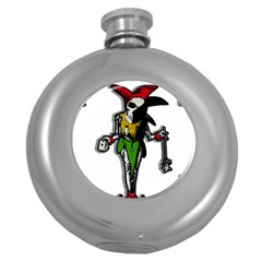 Joker  Round Hip Flask (5 Oz) by Valentinaart