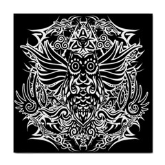 Tattoo Tribal Owl Tile Coasters by Valentinaart