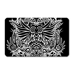 Tattoo Tribal Owl Magnet (rectangular) by Valentinaart