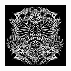 Tattoo Tribal Owl Medium Glasses Cloth (2-side) by Valentinaart