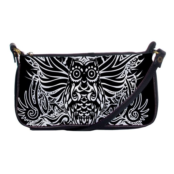 Tattoo tribal owl Shoulder Clutch Bags