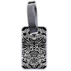 Tattoo Tribal Owl Luggage Tags (two Sides) by Valentinaart