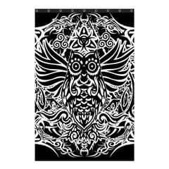 Tattoo Tribal Owl Shower Curtain 48  X 72  (small)  by Valentinaart