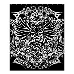 Tattoo Tribal Owl Shower Curtain 60  X 72  (medium)  by Valentinaart