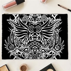 Tattoo Tribal Owl Cosmetic Bag (xxl)  by Valentinaart