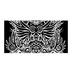 Tattoo Tribal Owl Satin Wrap by Valentinaart