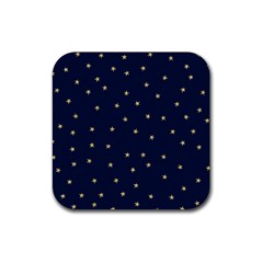 Navy/gold Stars Rubber Coaster (square)  by Colorfulart23