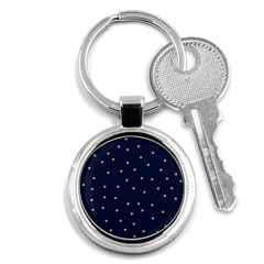 Navy/gold Stars Key Chains (round)  by Colorfulart23