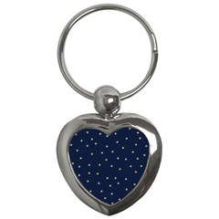 Navy/gold Stars Key Chains (heart)  by Colorfulart23