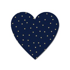 Navy/gold Stars Heart Magnet by Colorfulart23