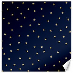 Navy/gold Stars Canvas 12  X 12   by Colorfulart23