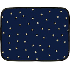 Navy/gold Stars Double Sided Fleece Blanket (mini)  by Colorfulart23