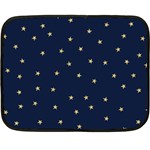 Navy/Gold Stars Double Sided Fleece Blanket (Mini)  35 x27  Blanket Front