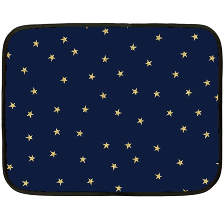 Navy/Gold Stars Double Sided Fleece Blanket (Mini) 