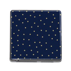 Navy/gold Stars Memory Card Reader (square) by Colorfulart23