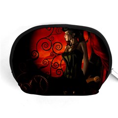 Steampunk, Wonderful Steampunk Lady In The Night Accessory Pouches (medium)  by FantasyWorld7