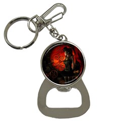 Steampunk, Wonderful Steampunk Lady In The Night Bottle Opener Key Chains by FantasyWorld7