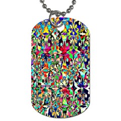 Psychedelic Background Dog Tag (two Sides)