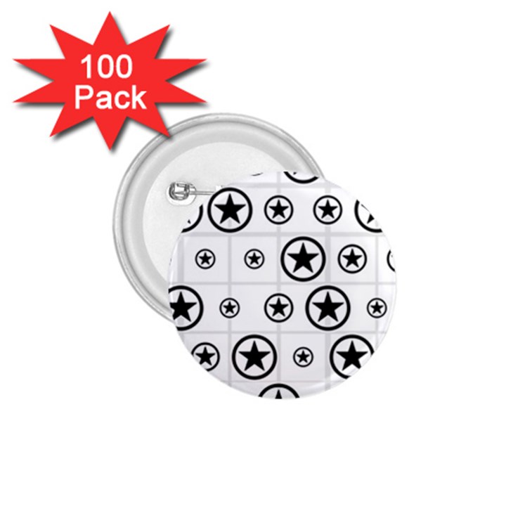 Army Stars 1.75  Buttons (100 pack) 