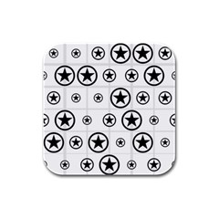 Army Stars Rubber Square Coaster (4 Pack)  by linceazul