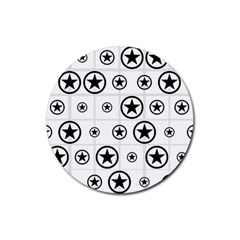 Army Stars Rubber Coaster (round)  by linceazul