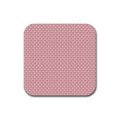 Kisspattern 01 Rubber Coaster (square)  by paulaoliveiradesign