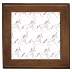 Unicorn Pattern Framed Tiles by paulaoliveiradesign