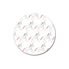 Unicorn Pattern Magnet 3  (round)