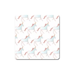 Unicorn Pattern Square Magnet